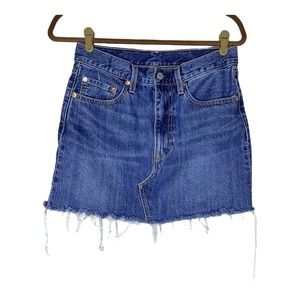 Levi's Blue Denim Mini Skirt